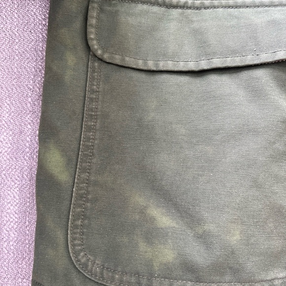 Vintage L.L. Bean Women’s XL Coat Quilted Chore Jacket Green Corduroy Collar - Picture 7 of 11